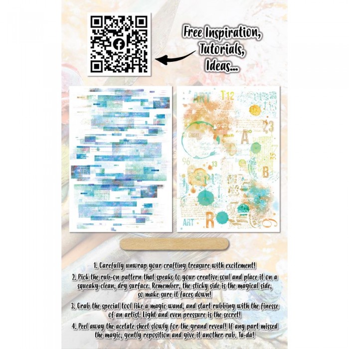 Transferibles AALL And Create A5 Rub-Ons Teal Dreams