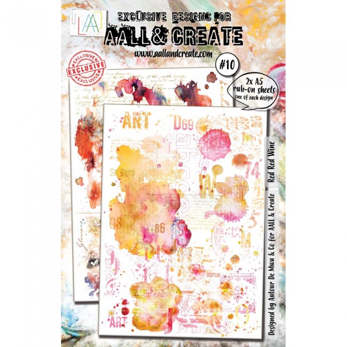 Transferibles AALL And Create A5 Rub-Ons Red Red Wine Nro10