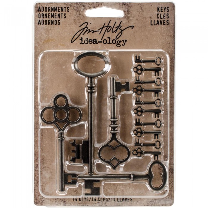 Llaves metalicas adornos Tim Holtz Silver Keys TH93321