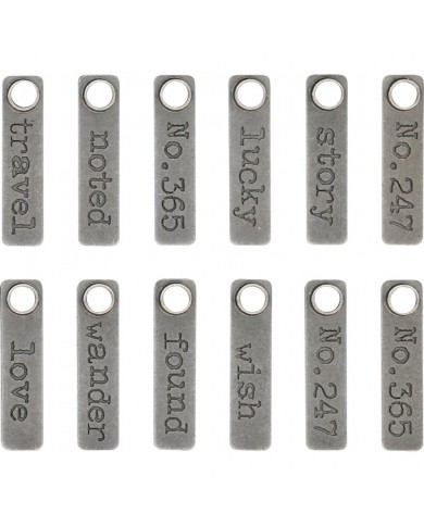 Adornos de metal Story Sticks .25"X1" TH93680