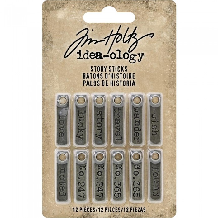 Adornos de metal Story Sticks .25"X1" TH93680