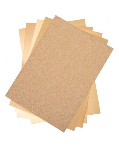 Sizzix Surfacez Opulent Cardstock Pack 8"X11.5" 50/Pkg Gold 664532