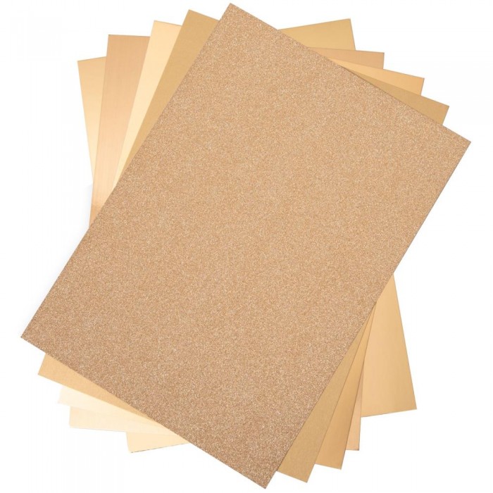 Sizzix Surfacez Opulent Cardstock Pack 8"X11.5" 50/Pkg Gold 664532