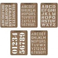Stencil Cards Idea-Ology  5.375"X3.75" Tim Holtz TH94135