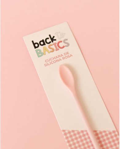 Cuchara de silicona Rosa Back to Basics VVMT018307