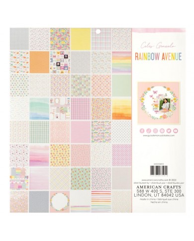 Rainbow Avenue American Crafts Double-Sided Paper Pad 12"X12" 48/Pkg