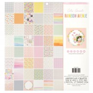 Rainbow Avenue American Crafts Double-Sided Paper Pad 12"X12" 48/Pkg