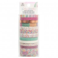 American Crafts Rainbow Avenue Washi Tape 12/Pkg