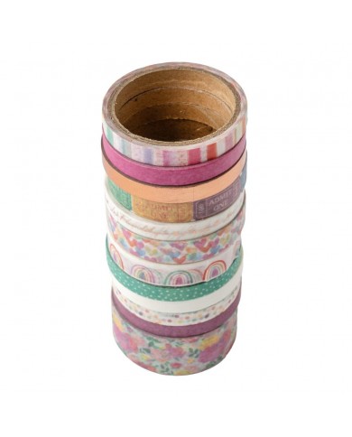 American Crafts Rainbow Avenue Washi Tape 12/Pkg
