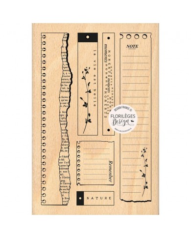 Sello de madera y caucho etiquetas Florilegesdesign FHA223021