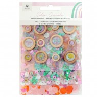 American Crafts Rainbow Avenue Confetti Button Pack