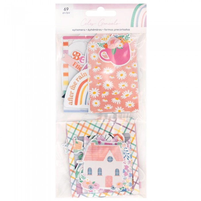 American Crafts Rainbow Avenue Ephemera Die-Cuts 70/Pkg