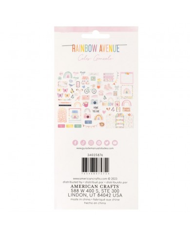 American Crafts Rainbow Avenue Ephemera Die-Cuts 70/Pkg