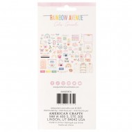 American Crafts Rainbow Avenue Ephemera Die-Cuts 70/Pkg