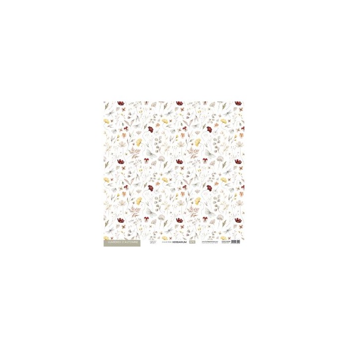 Colección de papeles decscrapbooking Herbarium Florilèges Design 30x30cm FDPI223009
