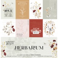 Colección de papeles decscrapbooking Herbarium Florilèges Design 30x30cm FDPI223009