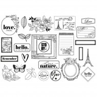 Die cuts calque LA VIE EN ROSE florilegesdesign  FDDC124002