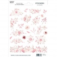 Stickers transparents motifs LA VIE EN ROSE florilegesdesign FDDC124001