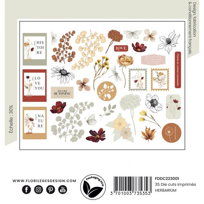 Diecuts HERBARIUM florilegesdesign  FDDC223001