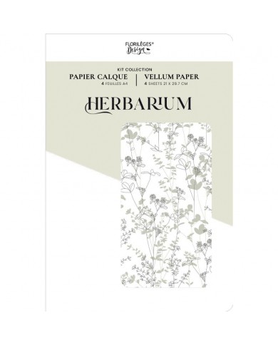 Kit papeles de calco A4 x 4 HERBARIUM florilegesdesign FDPC2230010