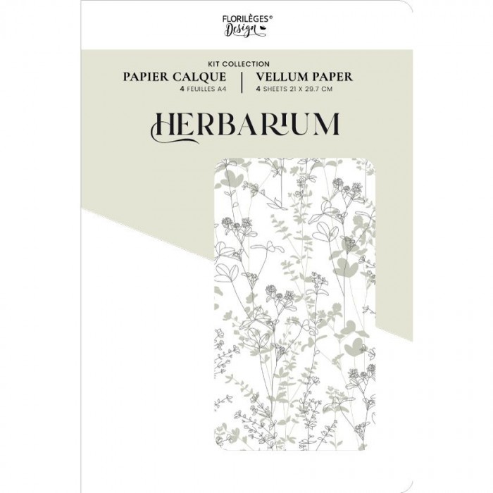 Kit papeles de calco A4 x 4 HERBARIUM florilegesdesign FDPC2230010