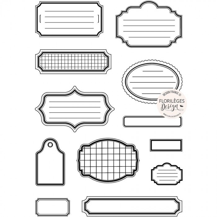 Set de Sellos etiquetas Herbarium Florilegesdesign FDCL223003