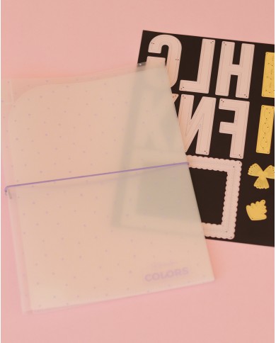 Carpeta de almacenamiento Kimidori Colors A4 Puntos Lila ORKM000057