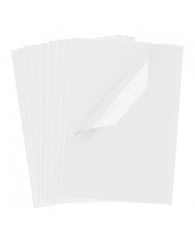 Hoja de Papel Vinilo A4 transparente para impresora inkjet
