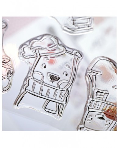 Set de sellos AriDad para usar en agenda Ositos