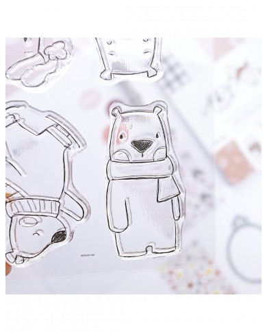 Set de sellos AriDad para usar en agenda Ositos