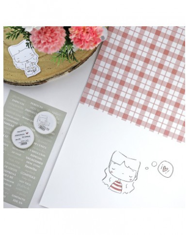 Papel laminado Yo Optimista 32x45 cm aluacid