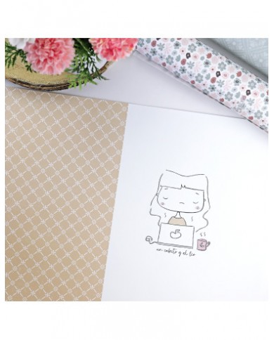 Papel laminado Un Cafeíto 32x45 cm aluacid