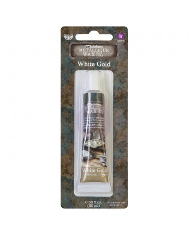 Ceras al agua White Gold Finnabair Art Alchemy Metallique Wax .68 Fluid Ounce