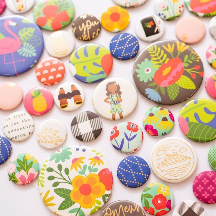 Button Press Bundle We R Memory Keepers incluye 3 tamaños de Pins