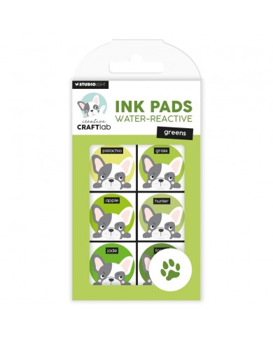 Kit de 6 tintas Studio Light Water-Reactive Nr. 22, Greens