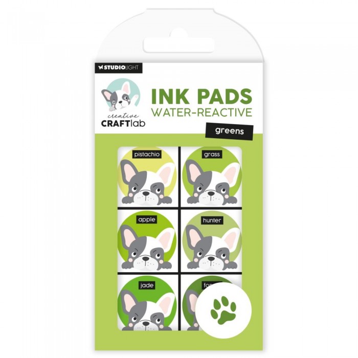 Kit de 6 tintas Studio Light Water-Reactive Nr. 22, Greens