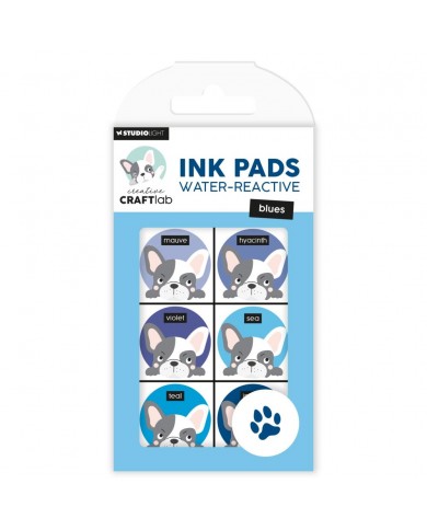 Kit de 6 tintas Studio Light Water-Reactive Nr. 23, Blues