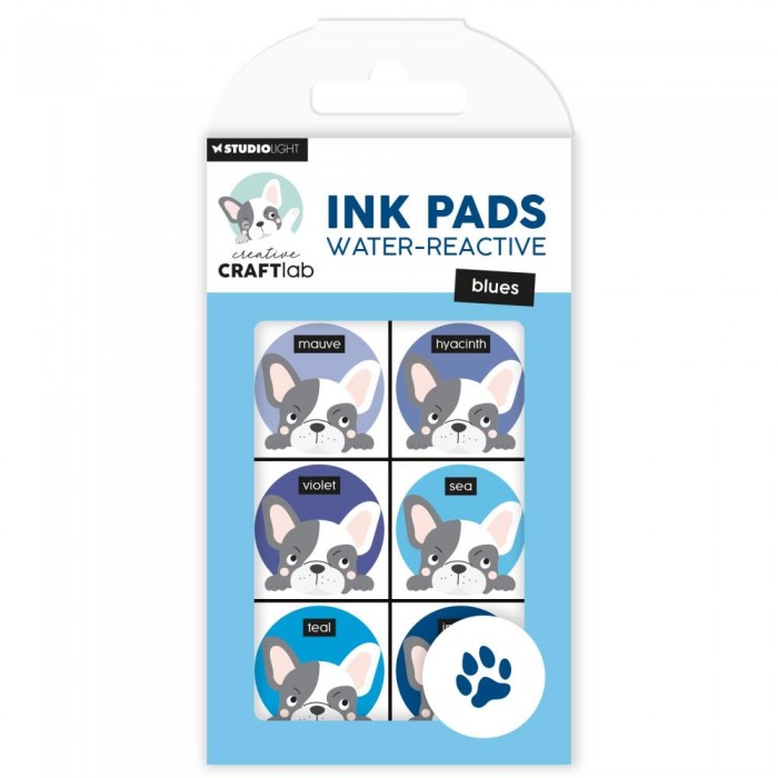 Kit de 6 tintas Studio Light Water-Reactive Nr. 23, Blues
