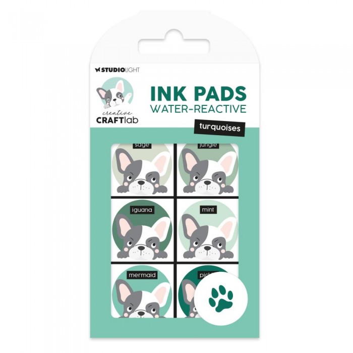 Kit de 6 tintas Studio Light Water-Reactive Nr. 28, Turquoises