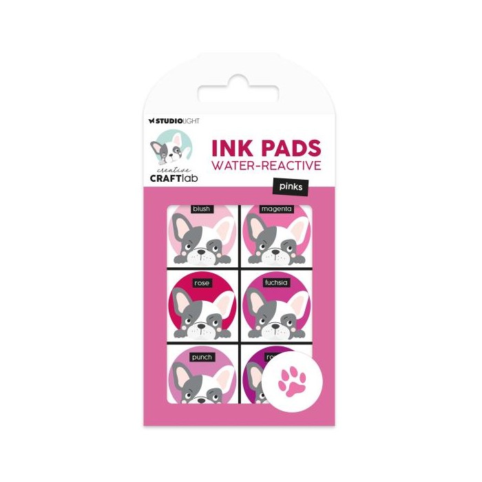 Kit de 6 tintas Studio Light Water-Reactive Nr. 29, Pinks