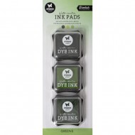 Tintas Nr. 13, Greens Studio Light Water-Reactive Ink Pads 3/Pkg