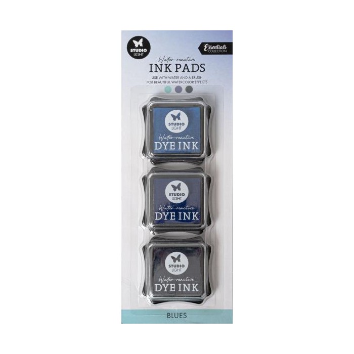 Tintas Nr. 15, Blues, Studio Light Water-Reactive Ink Pads 3/Pkg