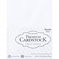 Value Pack Smooth Cardstock 8.5"X11" 50/Pkg Great White