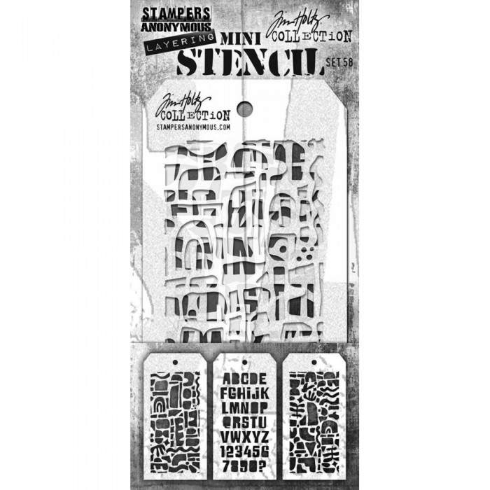 Kit Mini Stencil By Tim Holtz - Set58