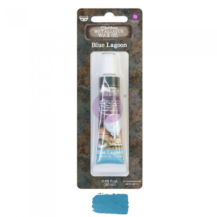 Ceras al agua Blue Lagoon Finnabair Art Alchemy Metallique Wax .68 Fluid Ounce