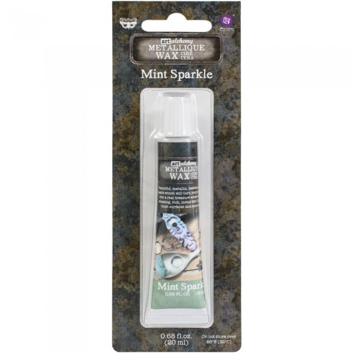 Ceras al agua Mint Sparkle Finnabair Art Alchemy Metallique Wax .68 Fluid Ounce