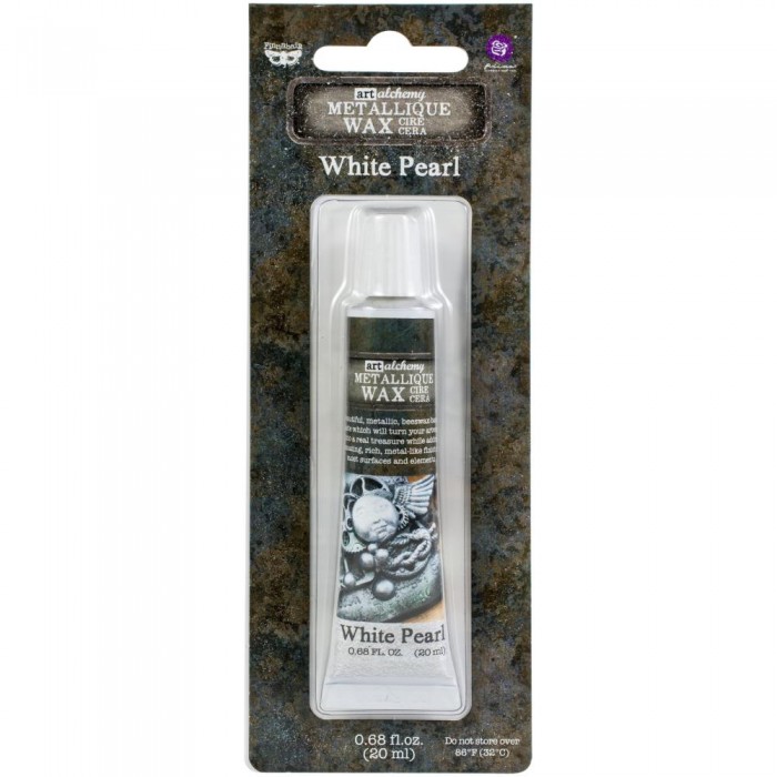 Ceras al agua White Pearl Finnabair Art Alchemy Metallique Wax .68 Fluid Ounce