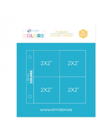 Fundas Kimidori Colors 4"x4" 4 bolsillos modelo 2