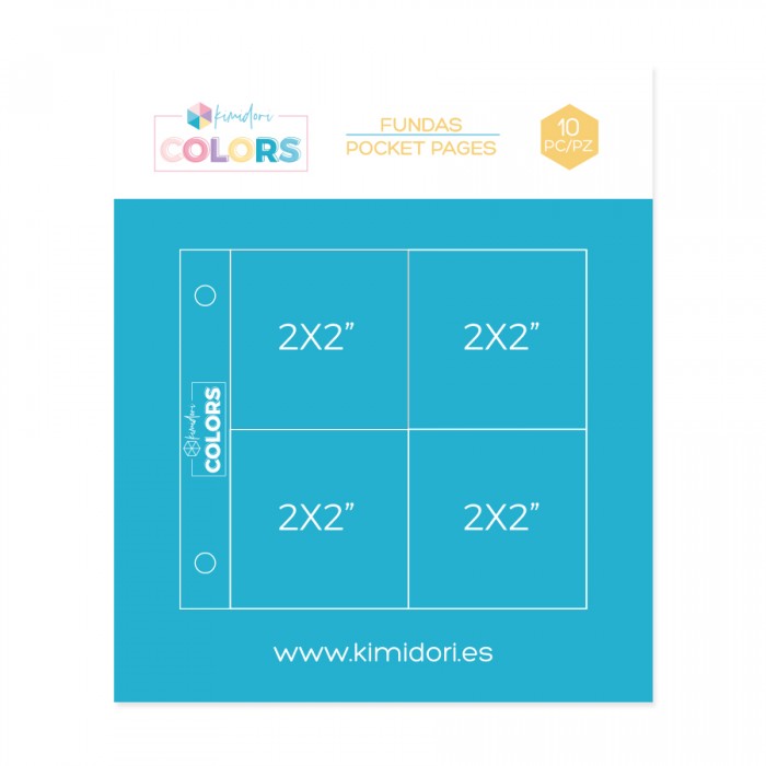 Fundas Kimidori Colors 4"x4" 4 bolsillos modelo 2