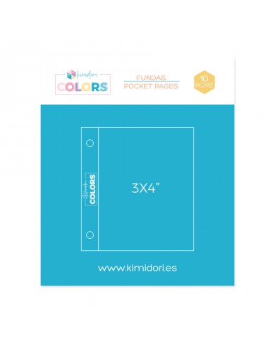 Fundas Kimidori Colors 3"x4" 1 bolsillo